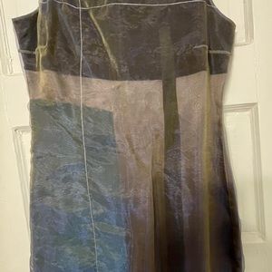 Beautiful iridescent blue Shelly Segal ‘Laundry’ dress.